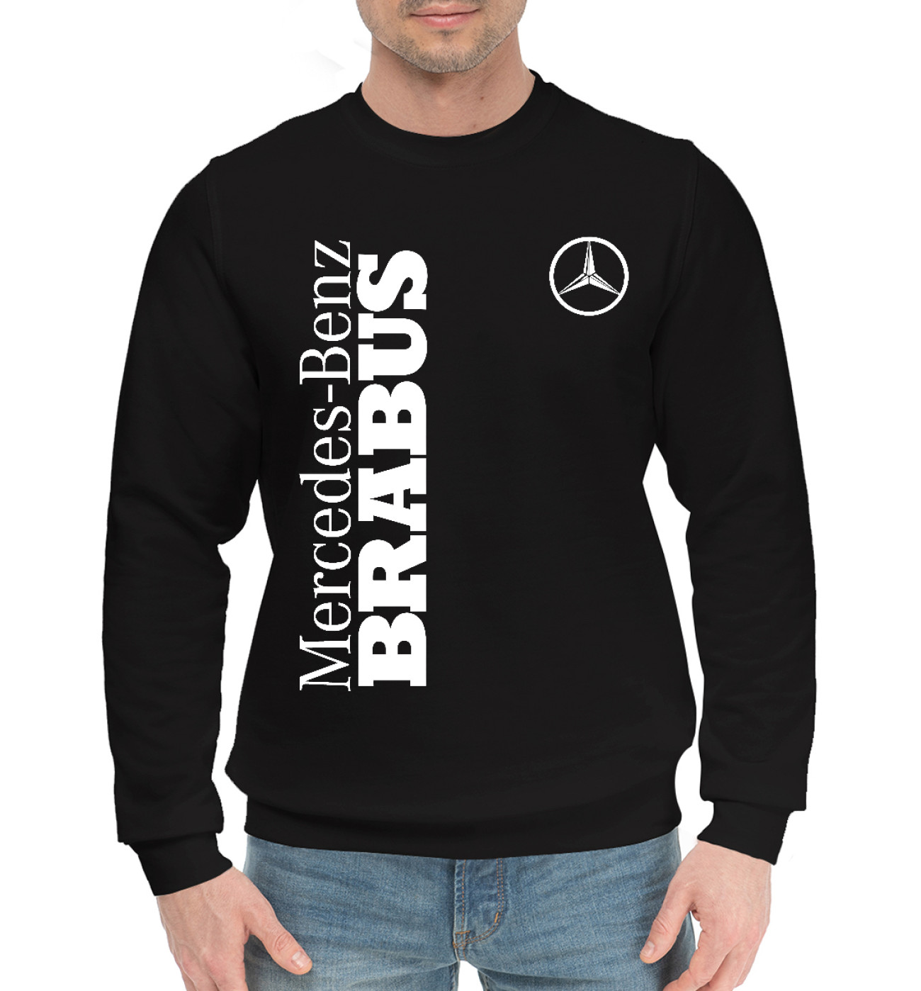 Мужской Хлопковый свитшот Mercedes Brabus, артикул: MER-419728-hsw-2