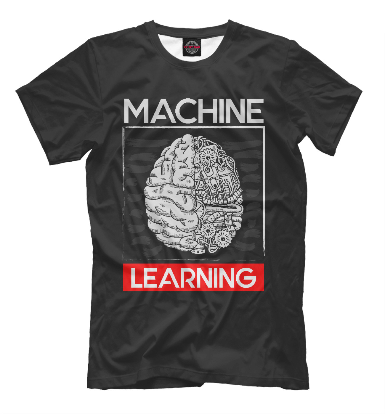 Мужская Футболка Machine Learning Brain, артикул: ITT-109440-fut-2