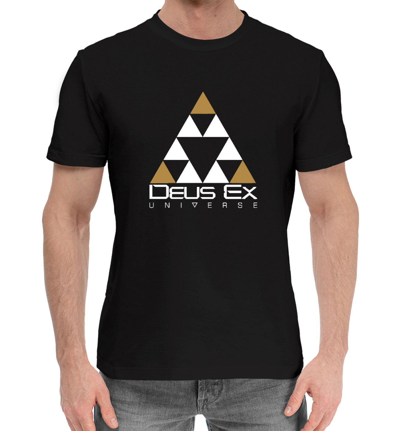 Мужская Хлопковая футболка Deus Ex, артикул: RPG-541743-hfu-2