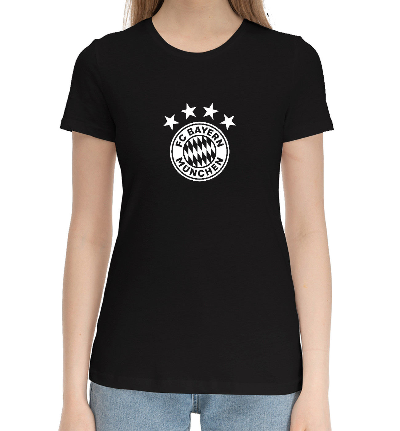 Женская Хлопковая футболка Bayern, артикул: FTO-931531-hfu-1