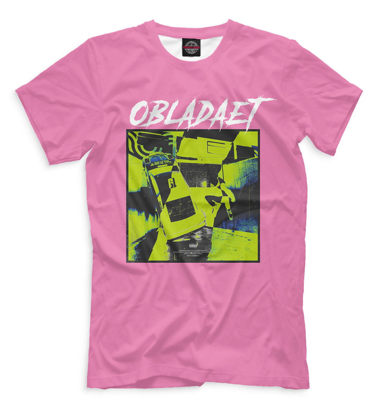 Мужская Футболка Obladaet pink, артикул: OBT-115422-fut-2