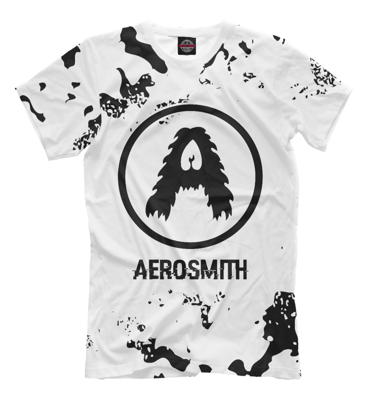 Мужская Футболка Aerosmith Glitch Light (разводы), артикул: AES-499818-fut-2