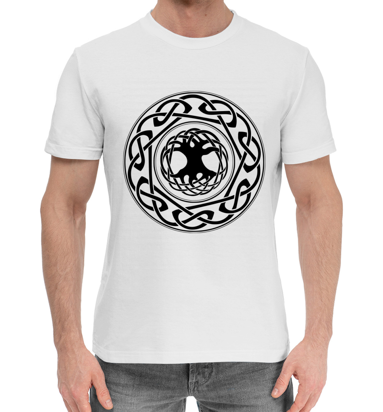 Мужская Хлопковая футболка Древо Жизни, артикул: CLT-586296-hfu-2