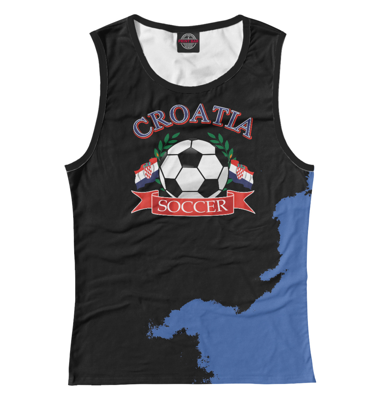 Женская Майка Croatia soccer ball, артикул: FTO-670002-may-1