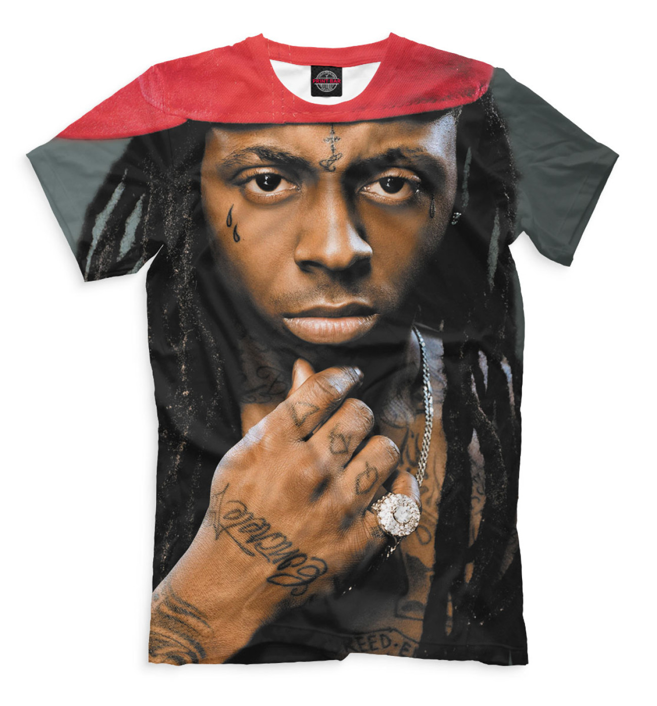 Мужская Футболка Lil Wayne, артикул: LIL-137777-fut-2