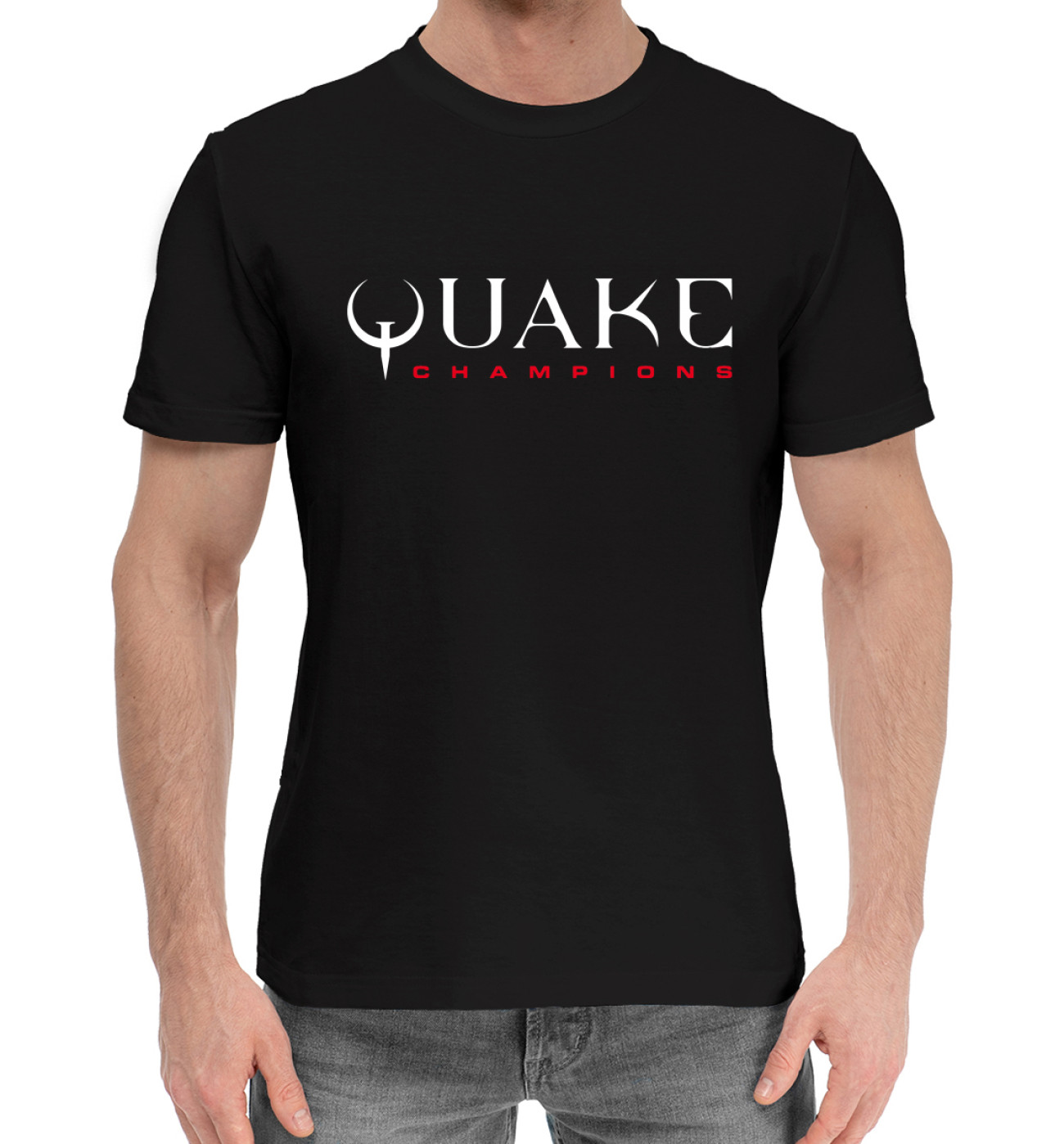 Мужская Хлопковая футболка Quake Champions, артикул: RPG-852693-hfu-2