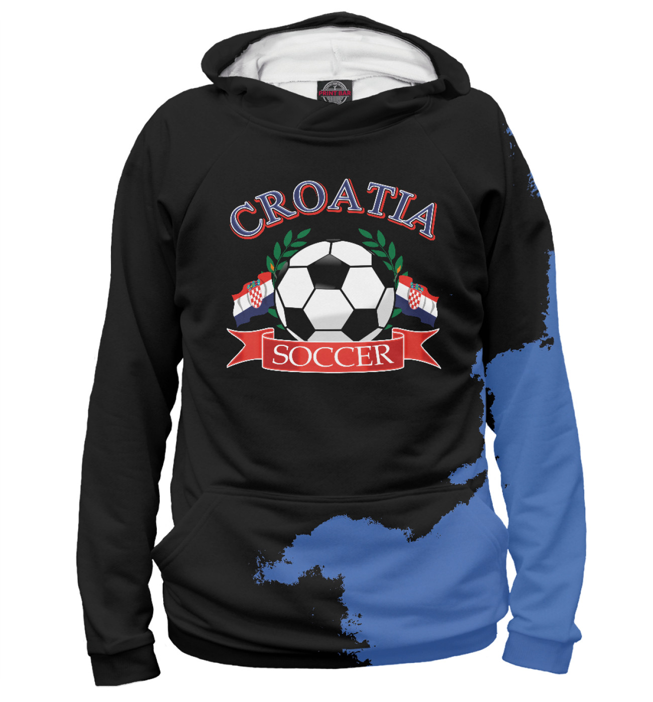 Женское Худи Croatia soccer ball, артикул: FTO-670002-hud-1