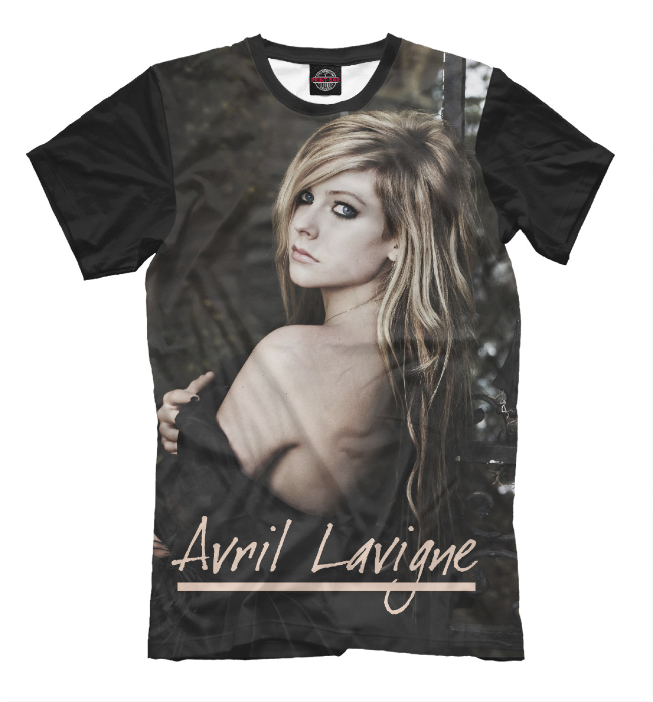 Мужская Футболка Avril Lavigne in Black, артикул: MZK-168484-fut-2