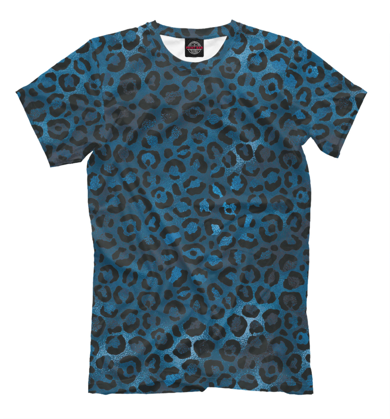 Мужская Футболка Синяя леопардовая текстура, артикул: ABS-419176-fut-2