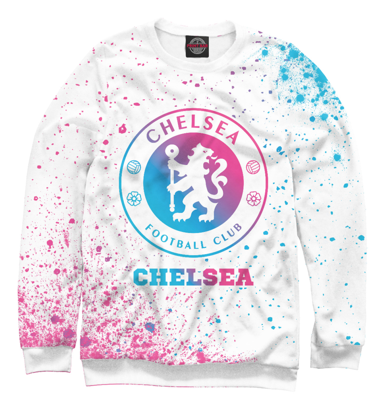 Мужской Свитшот Chelsea Neon Gradient (цветные брызги), артикул: CHL-323541-swi-2