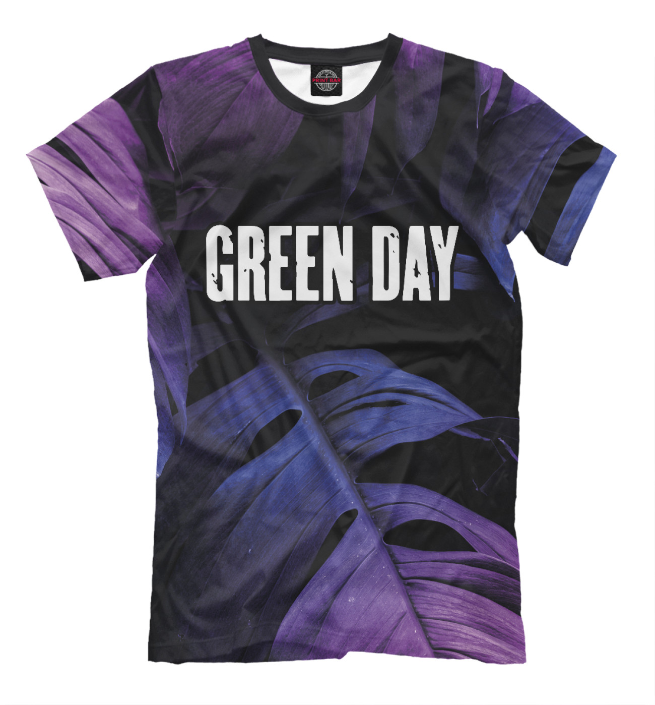 Мужская Футболка Green Day Neon Monstera, артикул: GRE-528880-fut-2