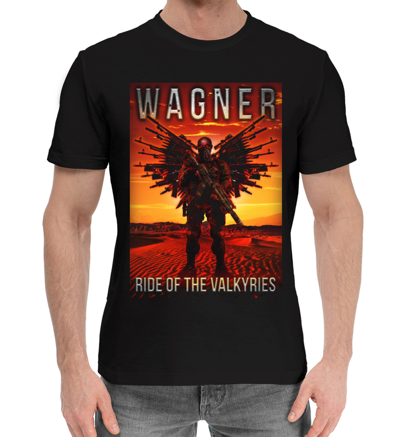 Мужская Хлопковая футболка Wagner ride of the valkyries, артикул: Z10-316236-hfu-2