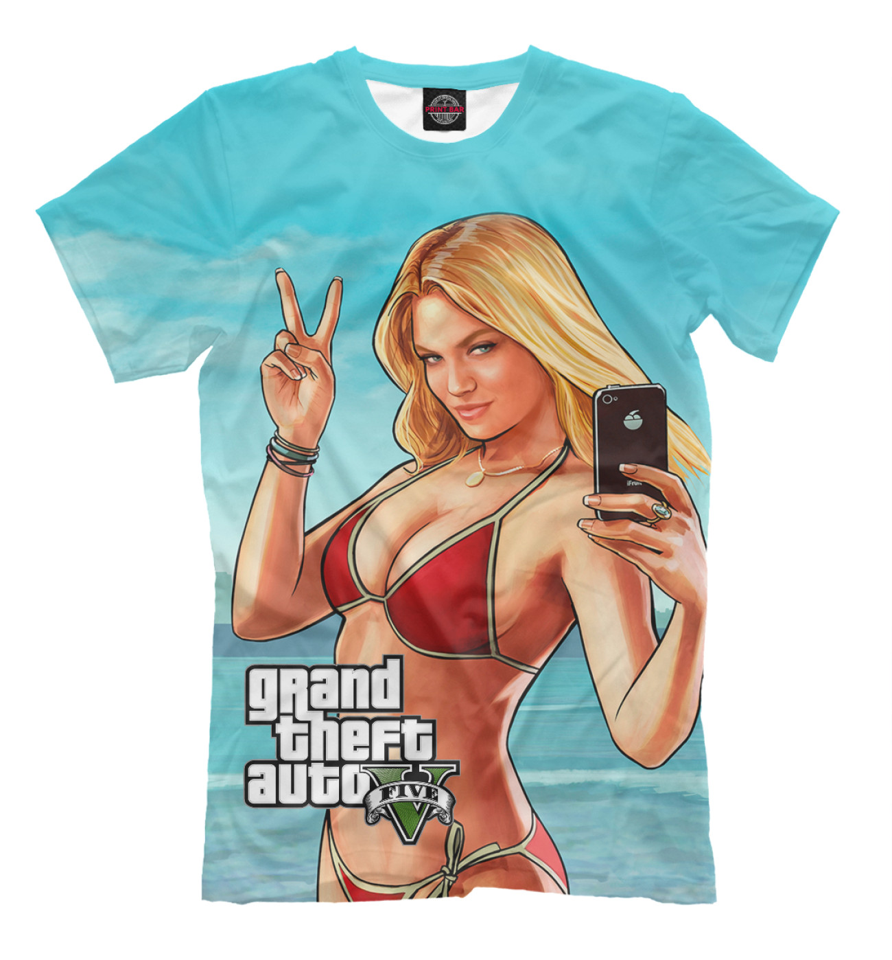 Мужская Футболка Grand Theft Auto V, артикул: ROC-985515-fut-2