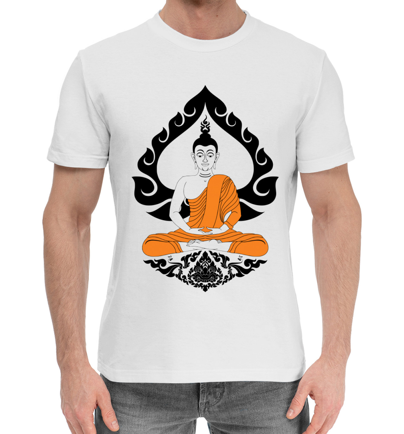Мужская Хлопковая футболка Медитация, артикул: PSY-229091-hfu-2