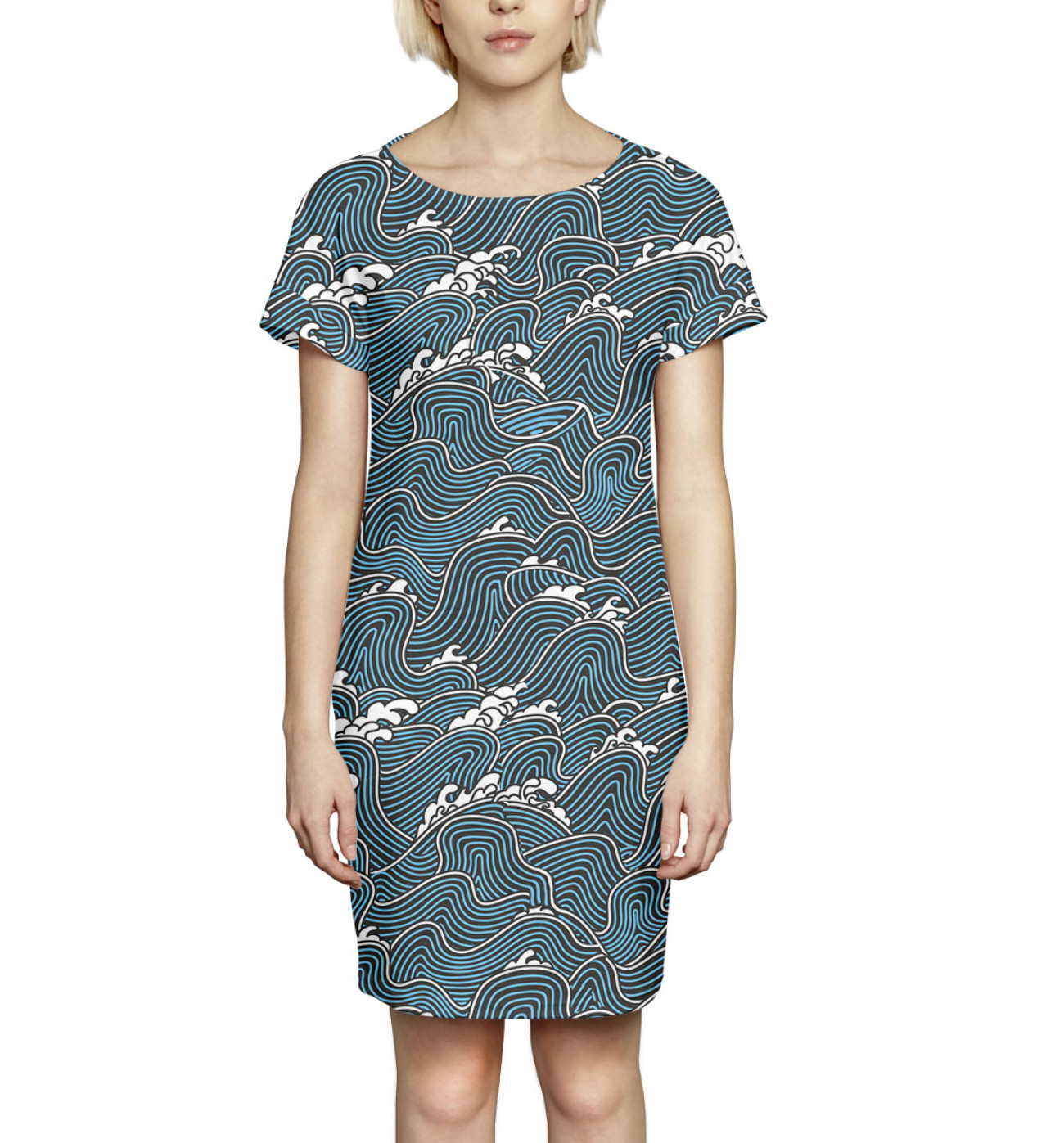 Женское Платье летнее Волны, артикул: NWT-306064-pkr-1