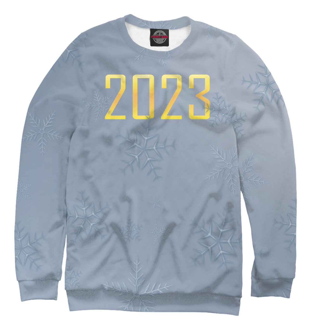 Мужской Свитшот Новый 2023 год со снежинками, артикул: NG3-487412-swi-2