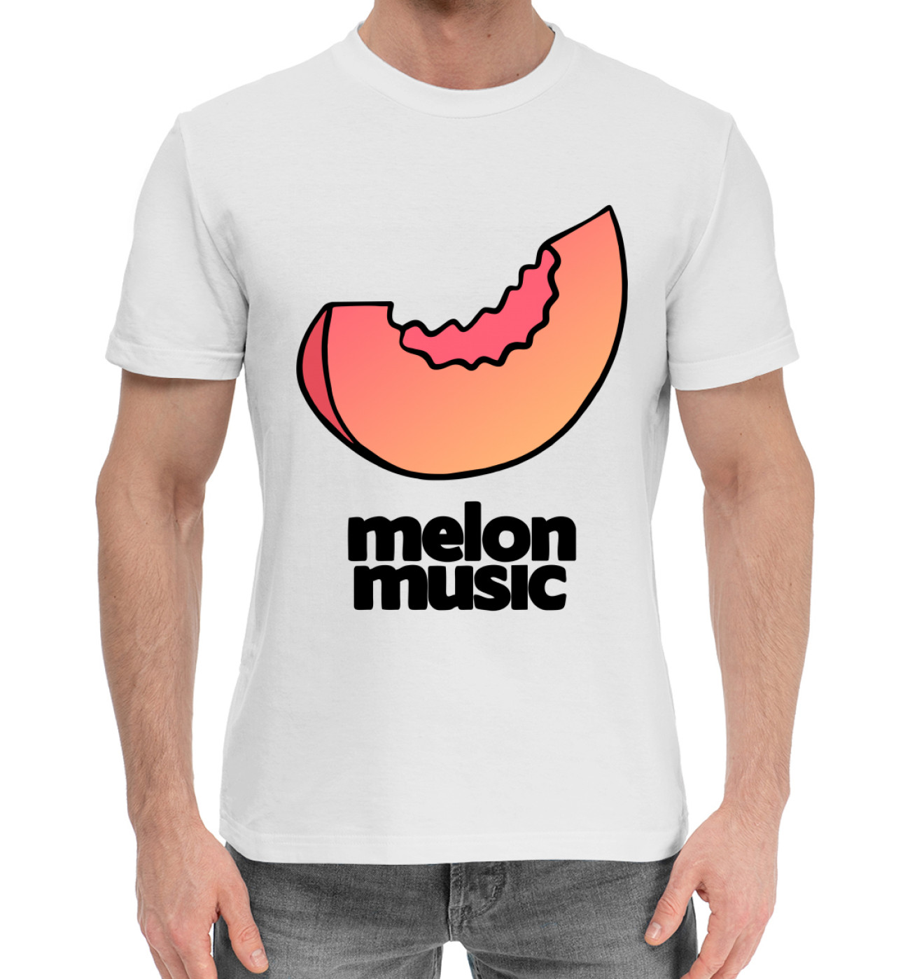 Мужская Хлопковая футболка Melon Music, артикул: MZK-116553-hfu-2