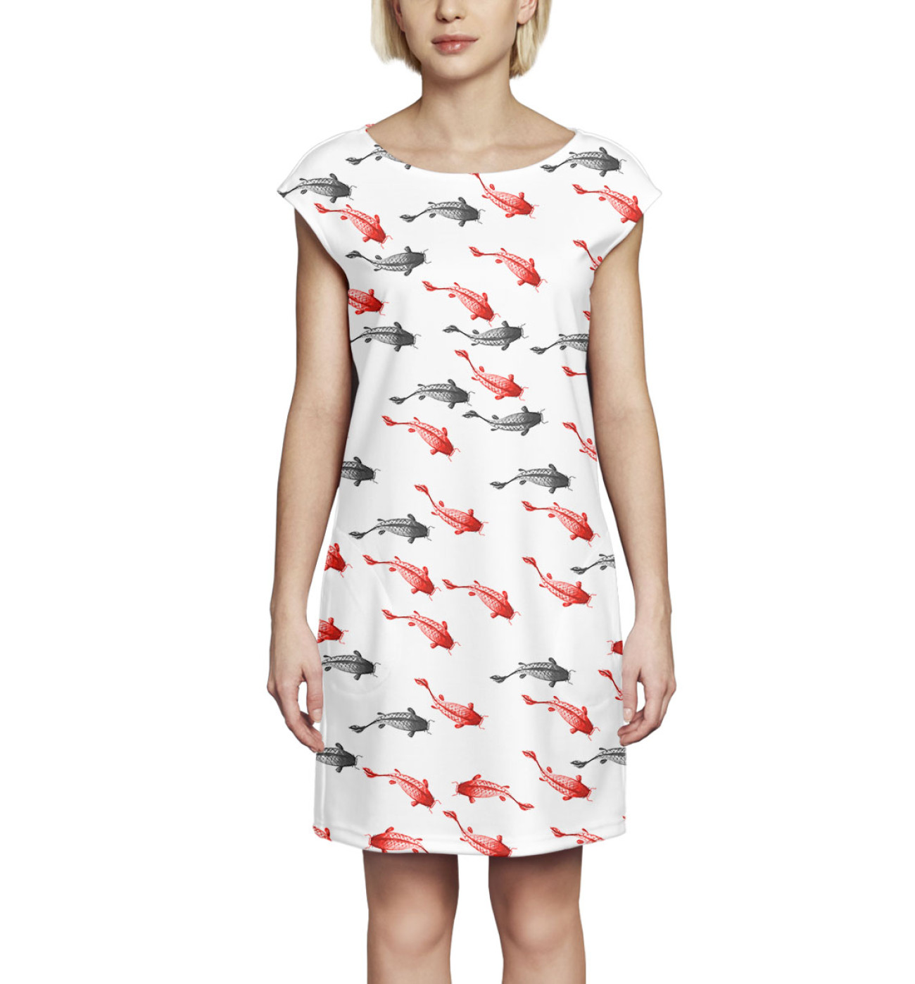 Женское Платье без рукавов Рыба, артикул: NWT-906539-pbr-1