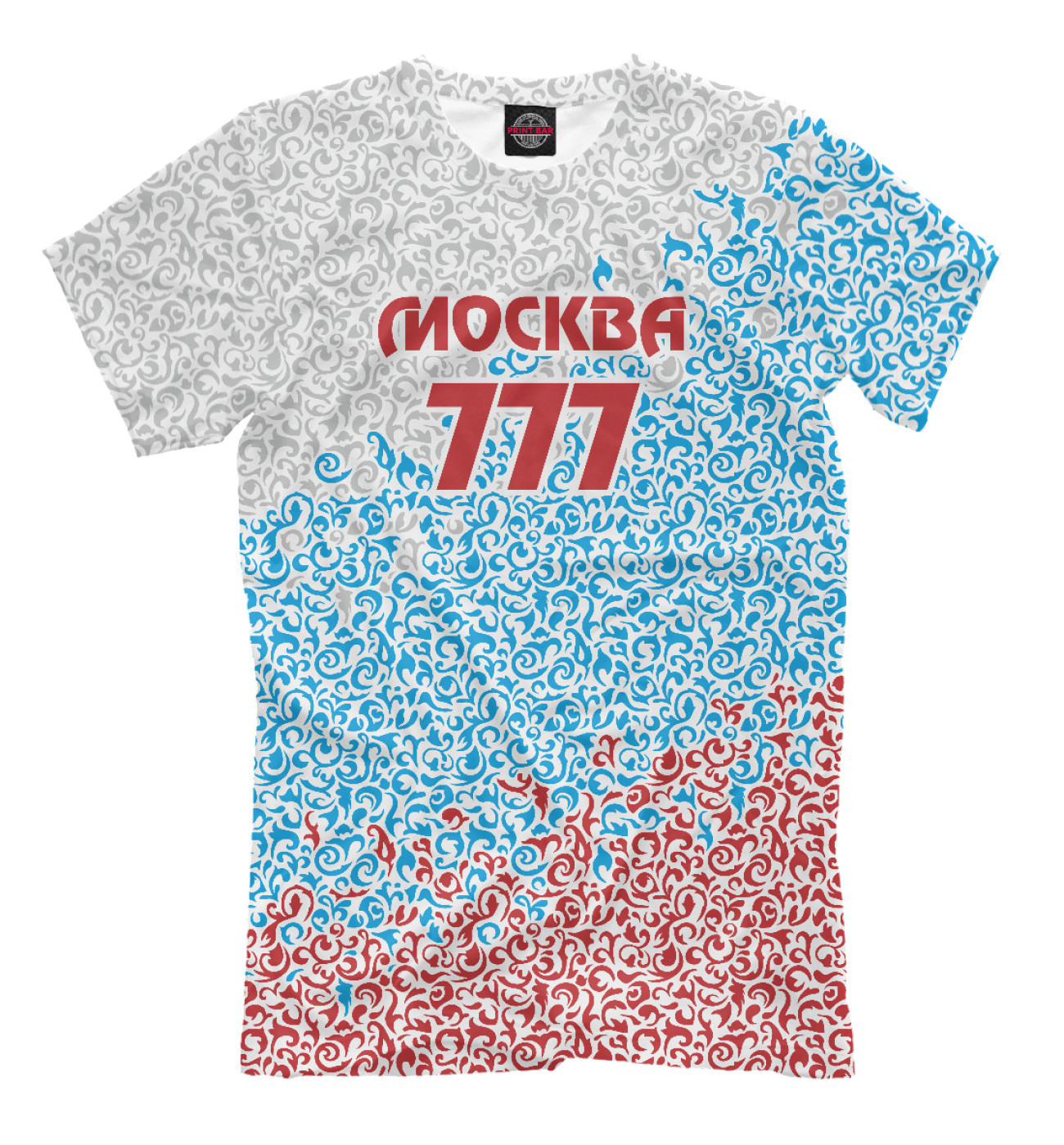 Мужская Футболка Москва - регион 777, артикул: MOS-971381-fut-2