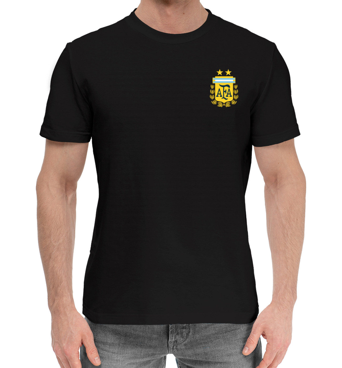 Мужская Хлопковая футболка Сборная Аргентины, артикул: SAN-301664-hfu-2