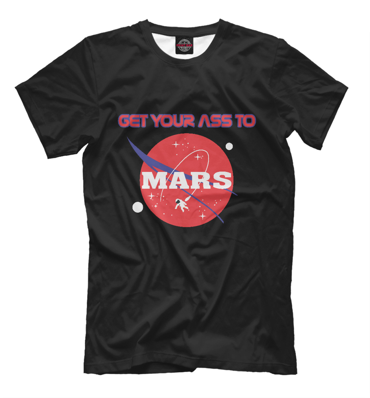 Мужская Футболка Get Your Ass to Mars, артикул: APD-189173-fut-2