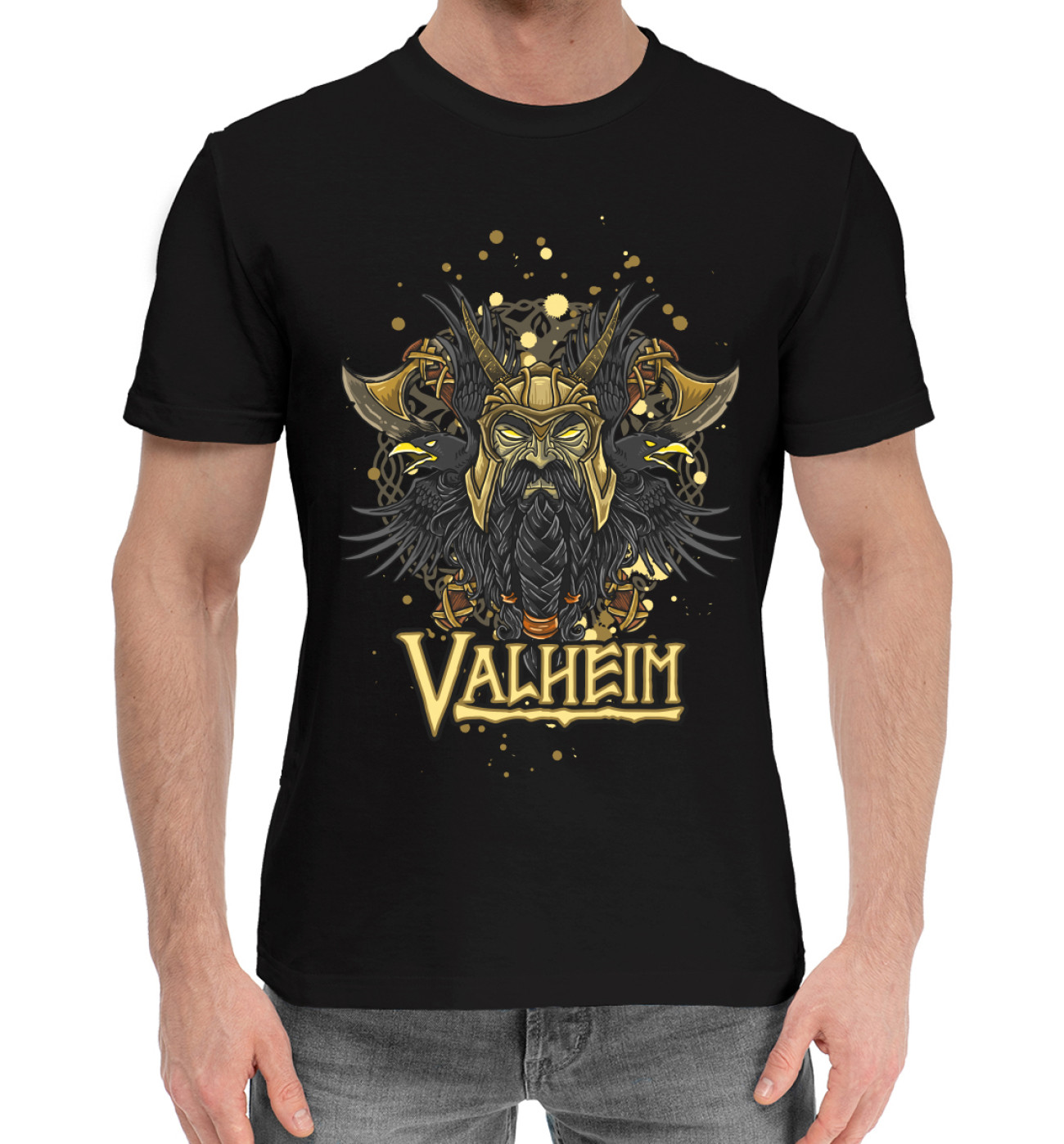 Мужская Хлопковая футболка Valheim, артикул: RPG-714497-hfu-2