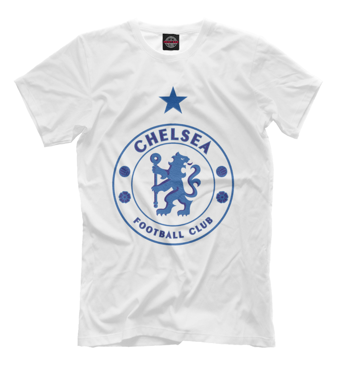 Мужская Футболка Логотип FC Chelsea, артикул: CHL-608231-fut-2