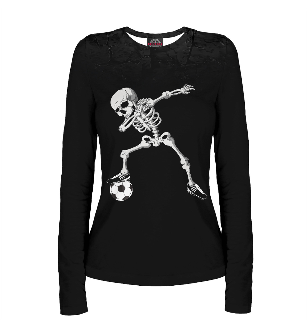 Женский Лонгслив Dabbing Skeleton Soccer, артикул: FTO-979165-lon-1