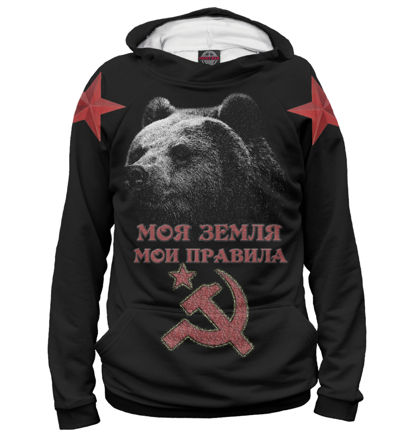 Мужское Худи Суровый Медведь из СССР, артикул: SSS-967798-hud-2