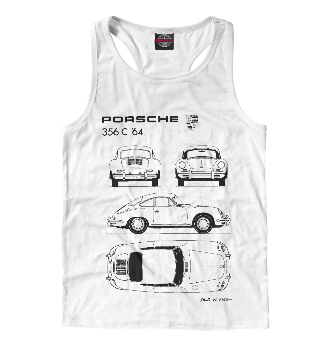 Мужская Борцовка Porsche 356 C '64, артикул: SPC-951147-mayb-2