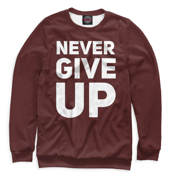 Женский Свитшот Never Give Up, артикул: FTO-335398-swi-1