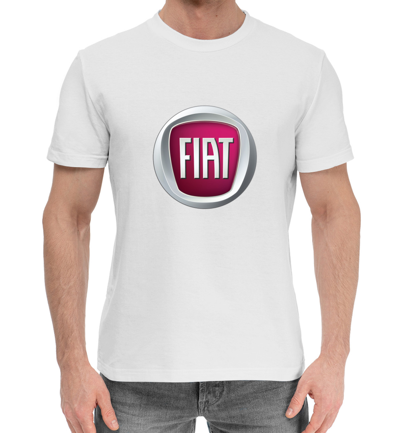 Мужская Хлопковая футболка FIAT, артикул: FAT-740063-hfu-2