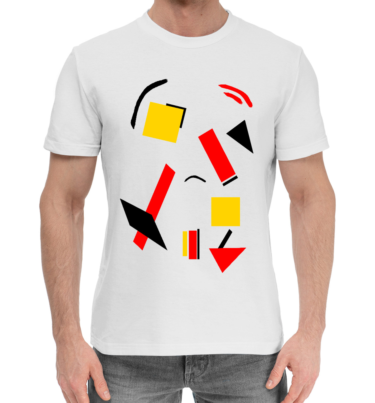 Мужская Хлопковая футболка Лена Заринская / Композиция, артикул: ISO-899738-hfu-2
