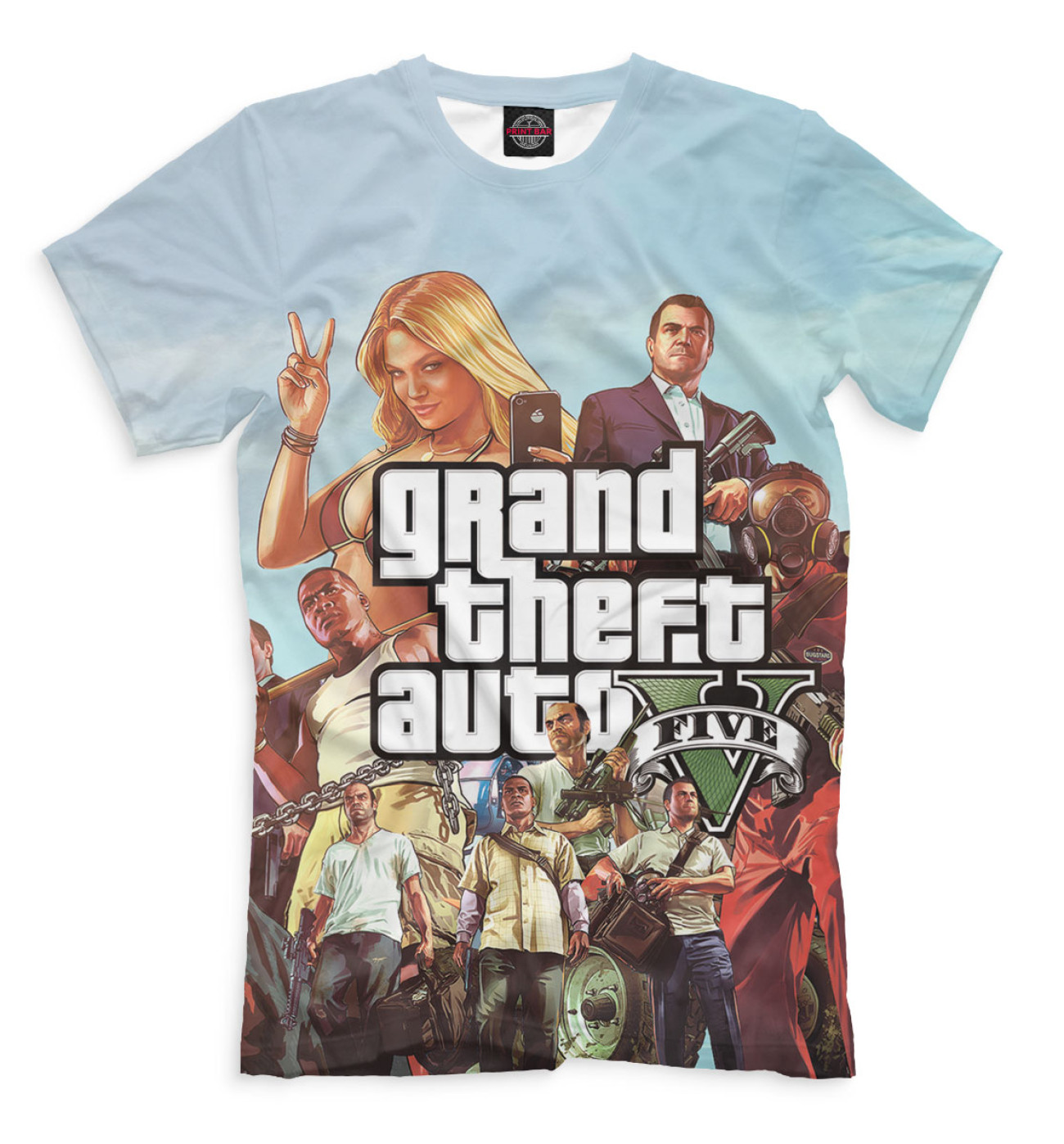 Мужская Футболка Grand Theft Auto V, артикул: ROC-535016-fut-2
