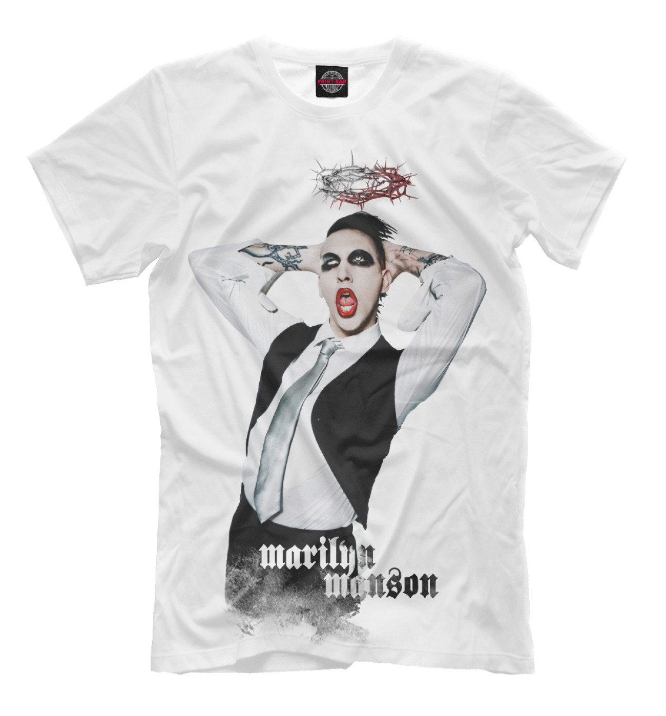 Мужская Футболка Marilyn Manson, артикул: MRM-928046-fut-2