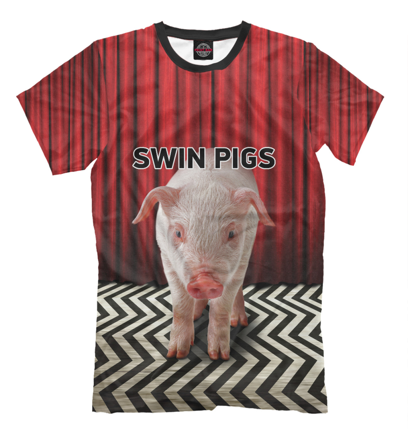 Мужская Футболка Swin Pigs, артикул: PIG-180229-fut-2