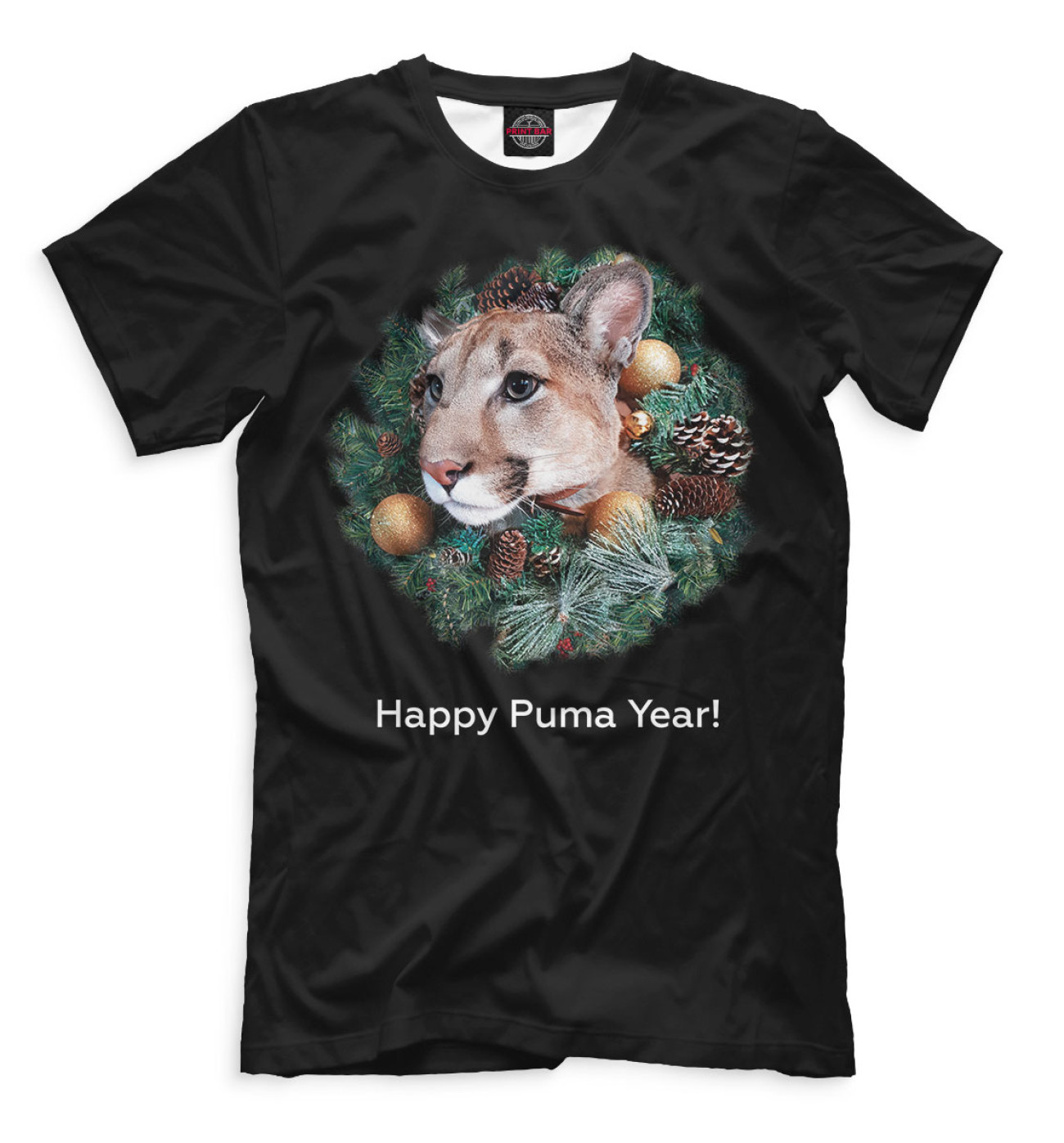 Мужская Футболка Happy Puma Year!, артикул: NVR-582123-fut-2