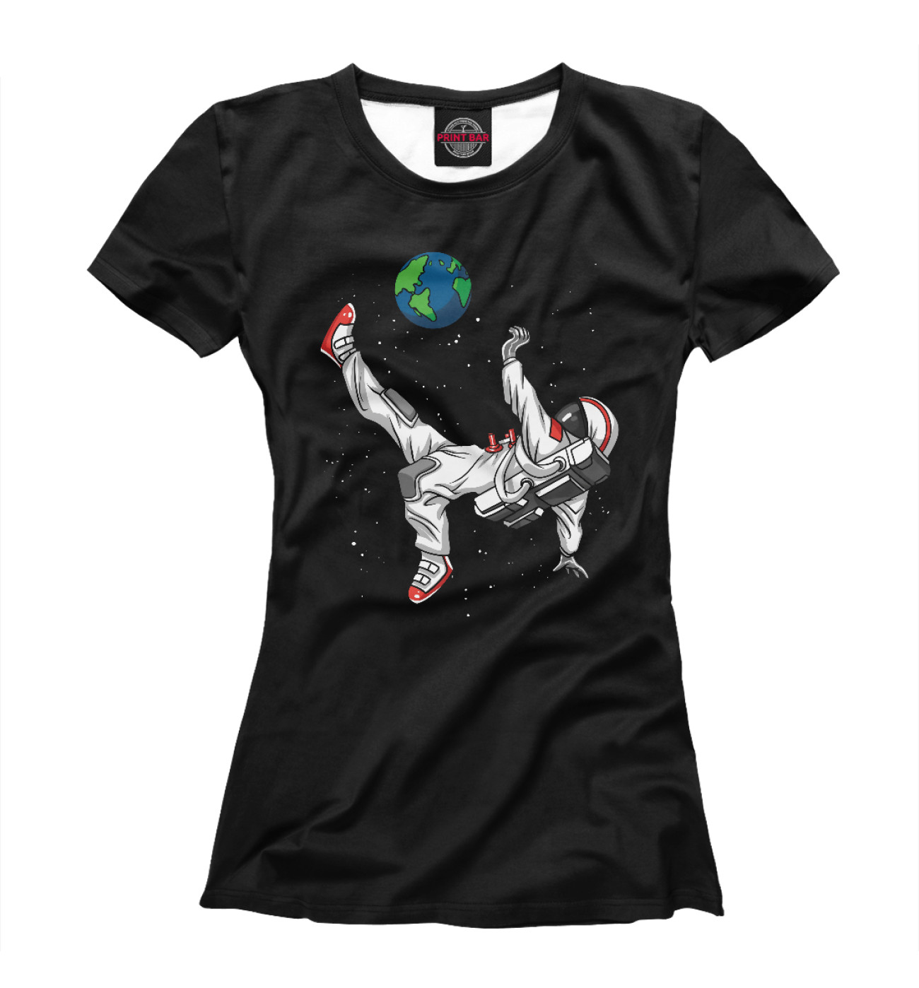 Женская Футболка Space Astronaut Soccer, артикул: FTO-159288-fut-1