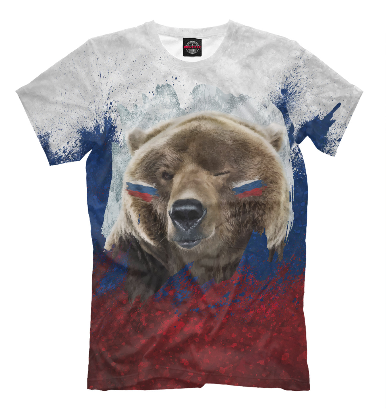 Мужская Футболка Русский Медведь, артикул: BZN-554597-fut-2