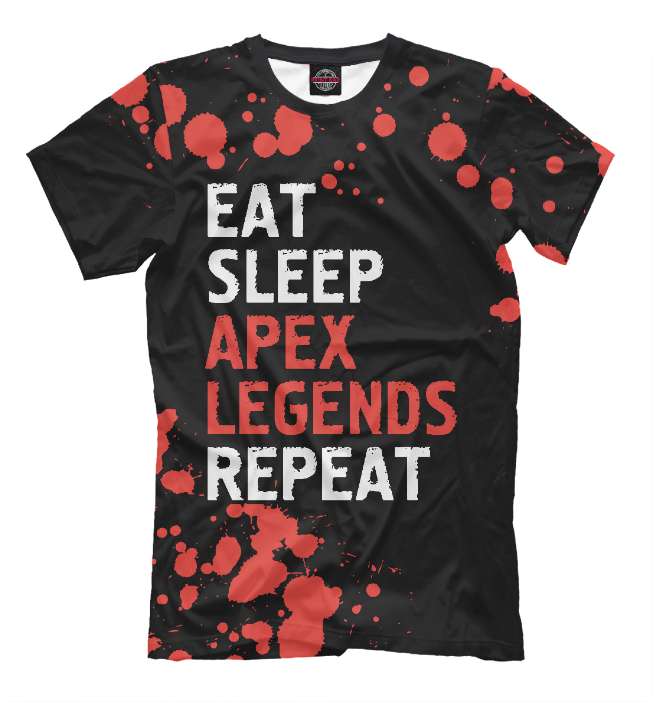 Мужская Футболка Eat Sleep Apex Legends Repeat, артикул: APX-366384-fut-2