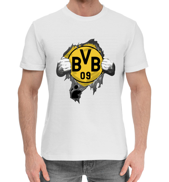 Мужская Хлопковая футболка Borussia, артикул: BRS-438397-hfu-2