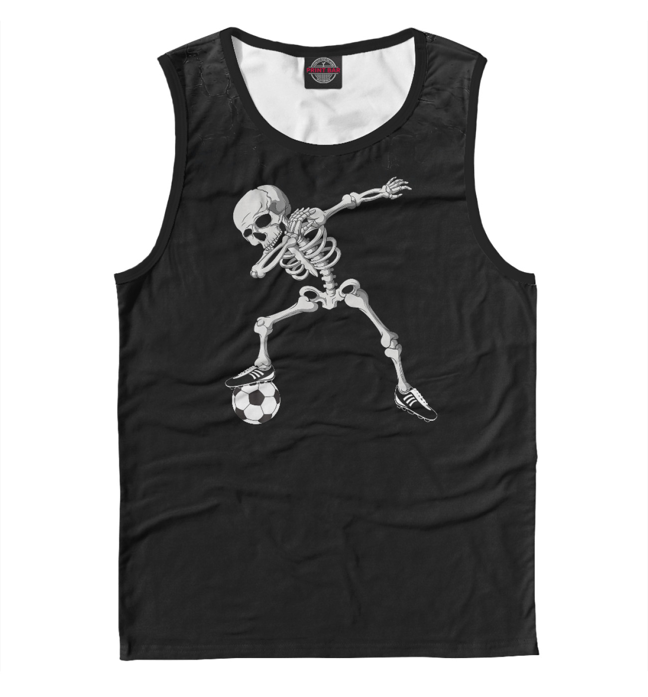 Мужская Майка Dabbing Skeleton Soccer, артикул: FTO-979165-may-2