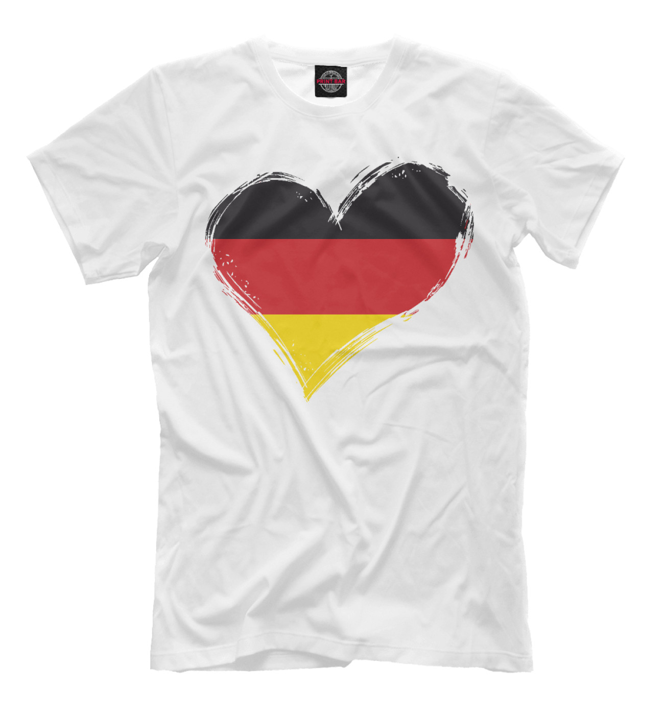 Мужская Футболка Сердце Германии (флаг), артикул: GER-115759-fut-2