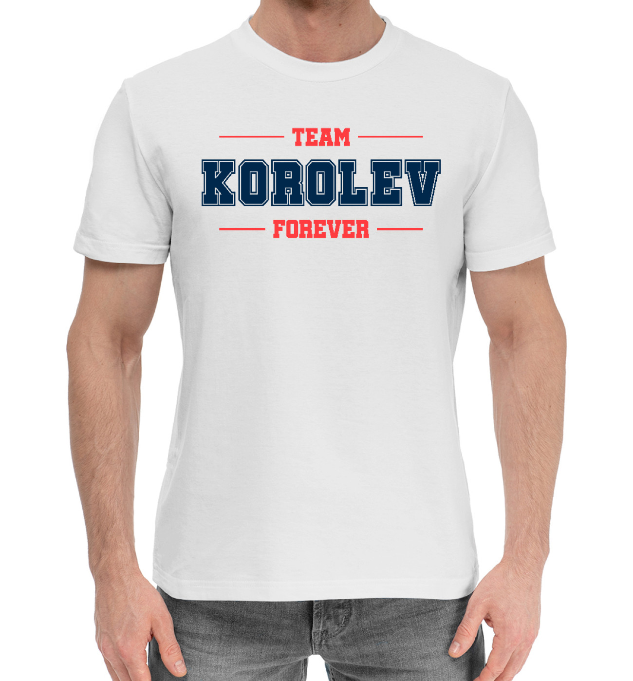 Мужская Хлопковая футболка Team Korolev, артикул: ORO-202815-hfu-2
