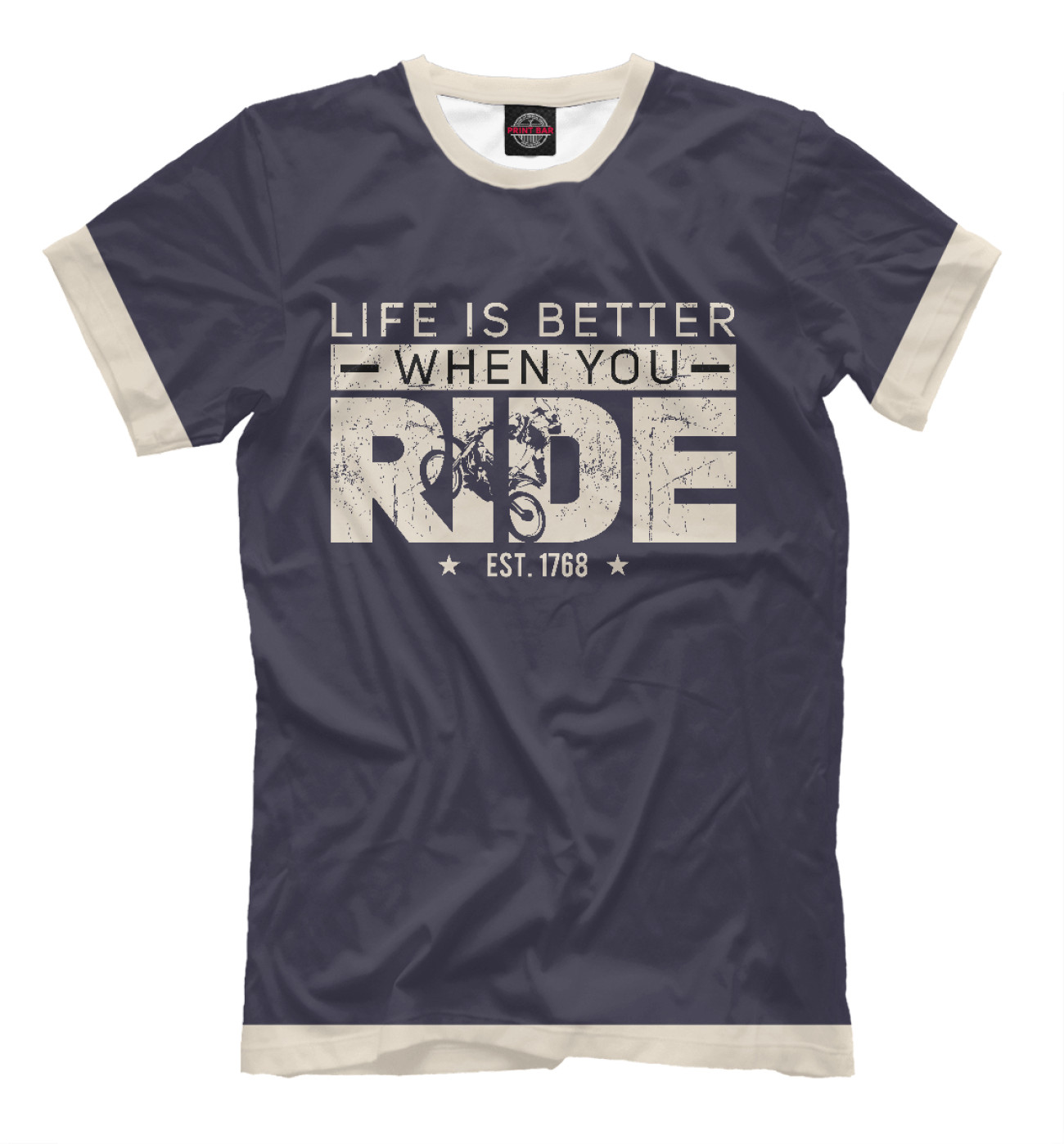 Мужская Футболка Life is better when you ride, артикул: MTR-821679-fut-2