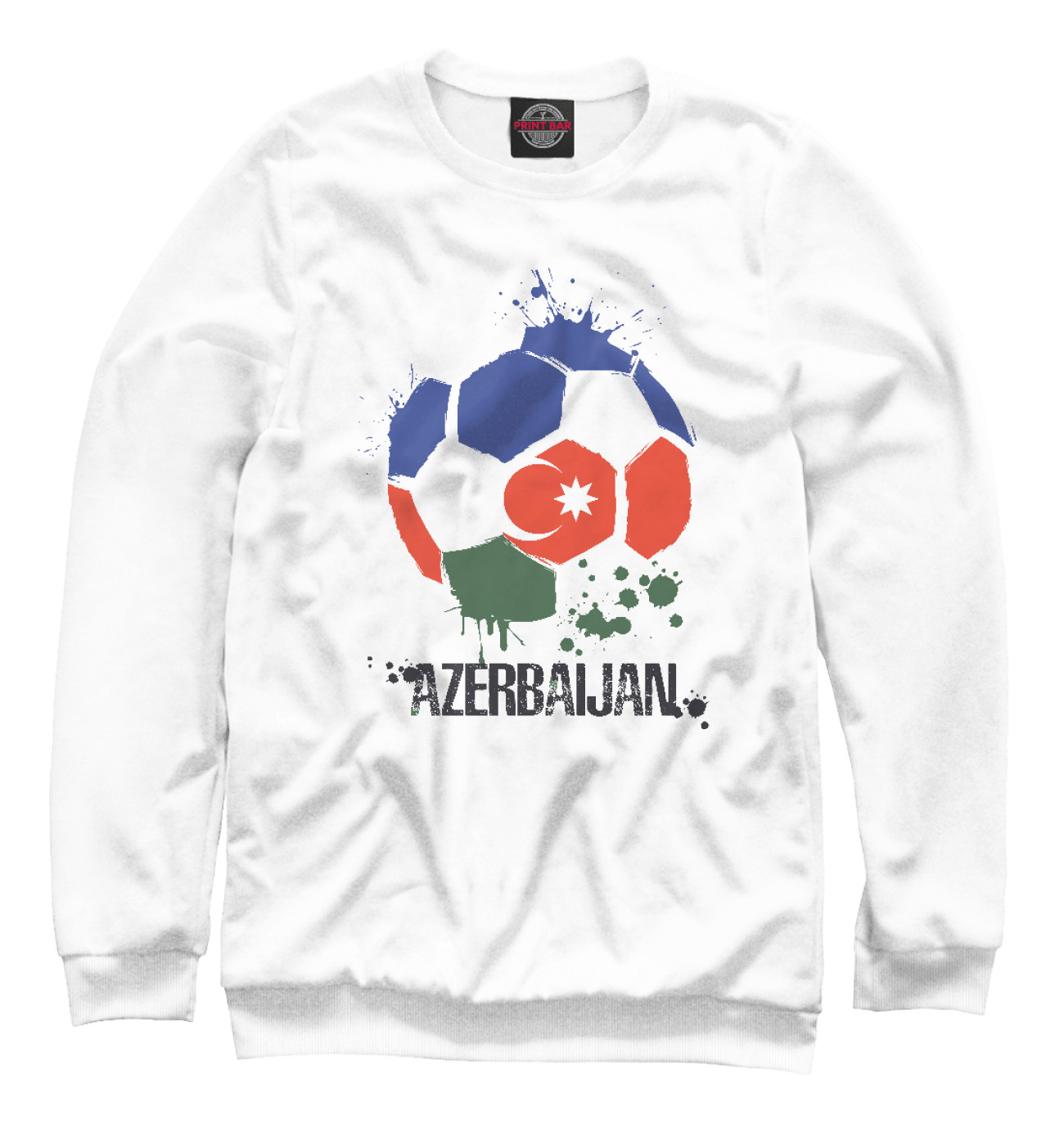 Мужской Свитшот Футбол - Азербайджан, артикул: AZR-476828-swi-2