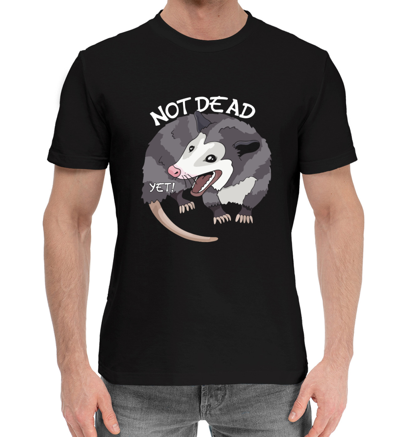 Мужская Хлопковая футболка Not dead, артикул: POS-410019-hfu-2