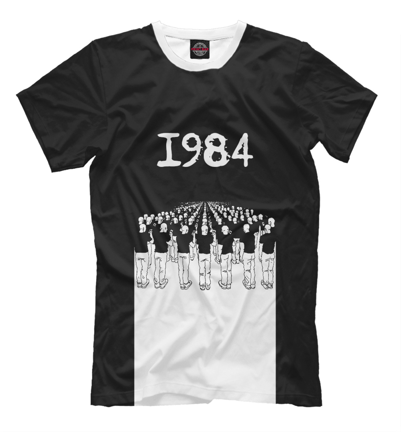 Мужская Футболка 1984 - люди толпы, артикул: DVC-975331-fut-2