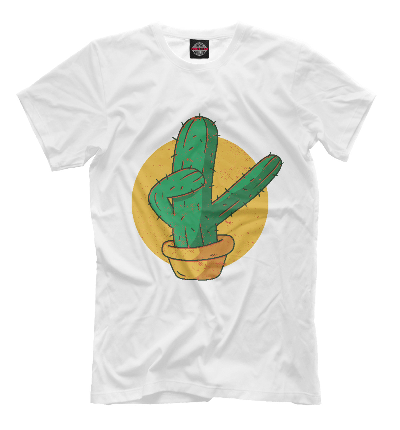 Мужская Футболка Dabbing cactus, артикул: DAB-868643-fut-2