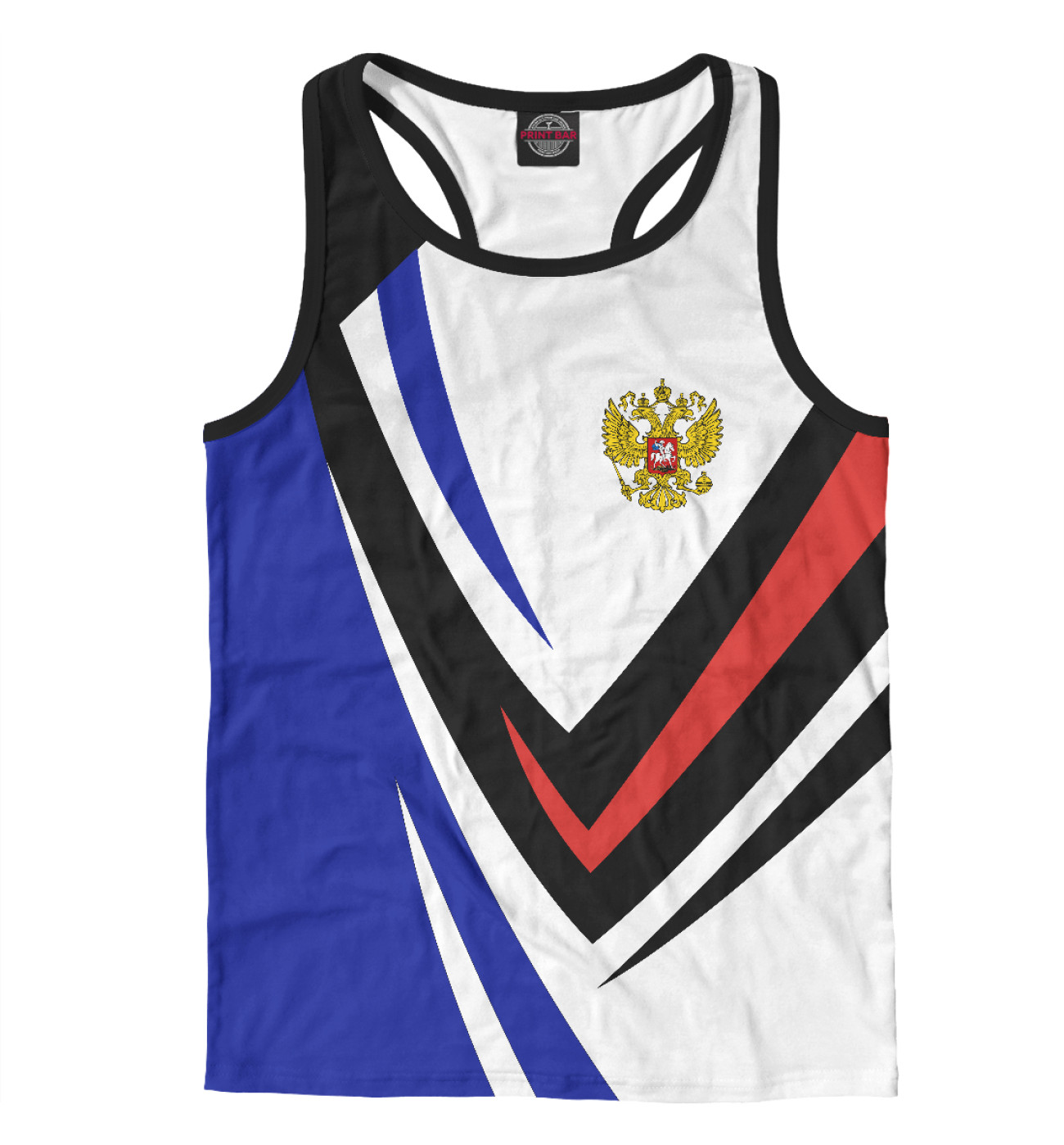 Мужская Борцовка Россия - флаг на рукавах, артикул: SRF-641096-mayb-2